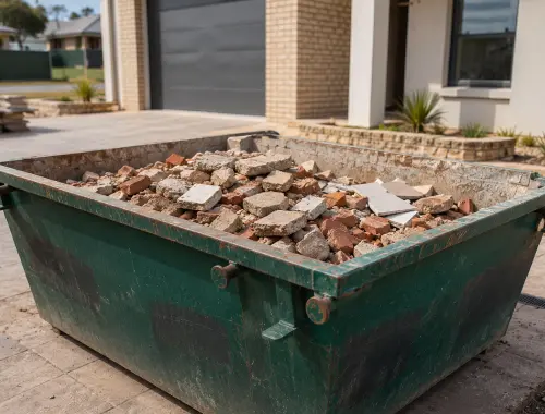 Concrete, brick and tile skip bins for clean masonry waste