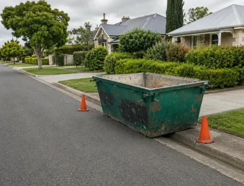 Adelaide council permit information for skip bins placed on public land